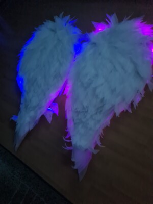 lampa skrzydła anioła,rękodzieło kolor biały 190cm x 115cm x
