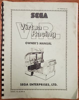 Original Sega Virtual Racing Arcade Game Service Manual/Schematics