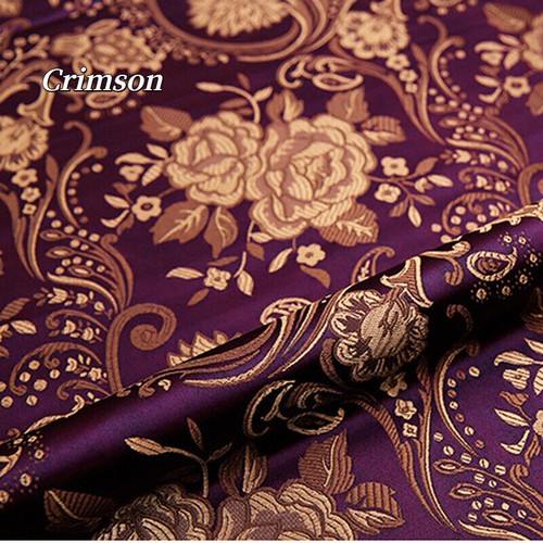 Peony Jacquard Brocade Fabric Damask Silk Upholstery Furnishing By Metre - Picture 19 of 20