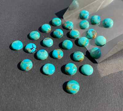 #ad AAA Blue Mohave Turquoise Cabochon Round Shape Loose Gemstone $10.99
