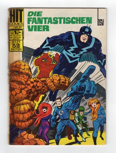1969 MARVEL FANTASTIC FOUR #82 APP OF BLACK BOLT & INHUMANS KEY RARE GERMAN