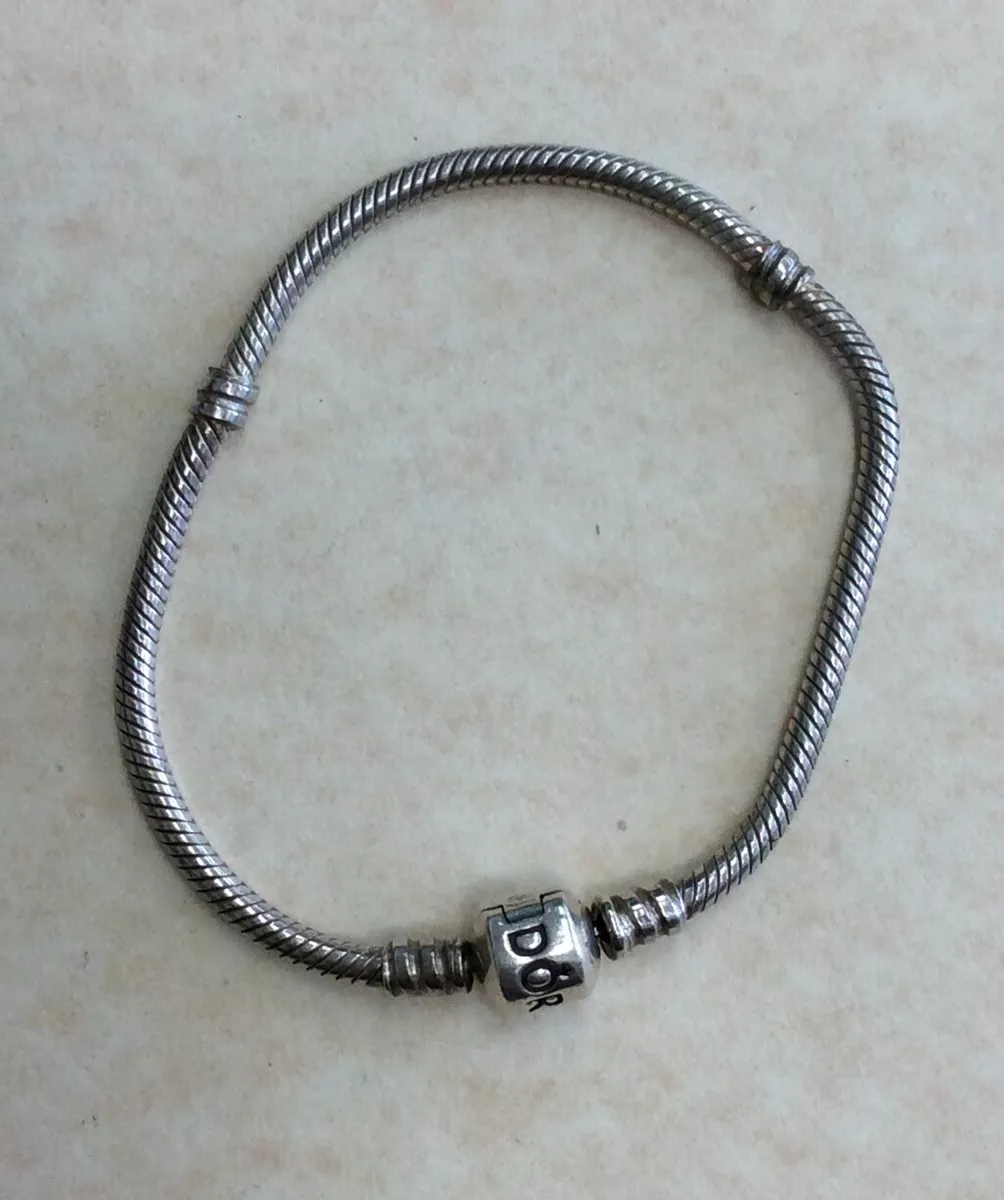 Pandora Moments Two-tone Barrel Clasp Snake Chain Bracelet 599347C00