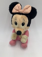 Vintage 1984 Disney Babies 7" Playskool Pink Minnie Mouse Plush Stuffed Animal
