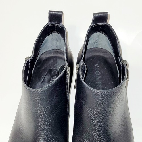 Vionic Cecily Ankle Boots Black Leather Zip Block Heel Waterproof Wms 9US 40EU - Picture 9 of 21