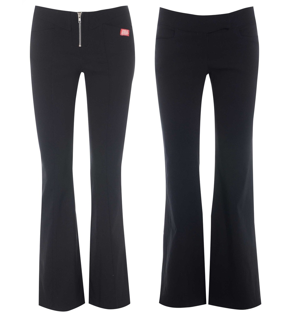 NEW MISS SASSY BLACK BOOTCUT/LEG SEXY SCHOOL STRETCH HIPSTERS