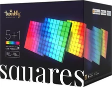 Twinkly Squares Panels Starter Kit, Multicolor, 64 RGB LED, 6 Panels
