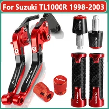 Motorcycle CNC Brake Clutch Levers Grips Handle Sets For Suzuki TL1000R 98-2003