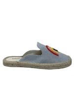 Soludos Embroidered Slip-On Mules Chambray