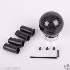 Car Shift Shifter Knob Carbon Fiber Black Universal Manual Metal Gear Lever Sn32