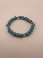 Turquoise gemstone bracelet, Mens bead bracelets