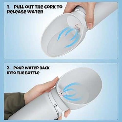 Simpolor Foldable Portable Dog Water Bottle Pet dispenser Travel bowl Dog Walks - Picture 3 of 5