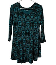 Tianello By Steve Barraza Sochie Tunic Blouse Medium USA MADE Modern Classic