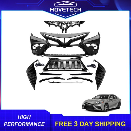 Fit For 2018-2023 Toyota Camry SE Front Bumper Kit w/Grille Fog Lights LS Style