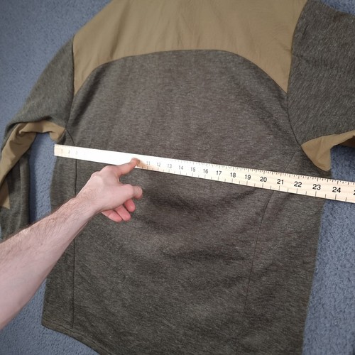 ORVIS Jacket Mens L Large Green Knit Fleece Sweater Hybrid Wool Blend Full Zip - Picture 7 of 13