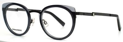 DSQUARED 2 DQ5302 009 Anthracite Womens Round Full Rim Eyeglasses 49-21-140 B:43