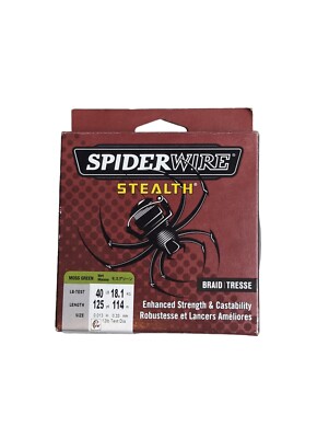Spiderwire Stealth Braided Line 40 Lb Test 125yd Moss Green Braid SCS40G-125