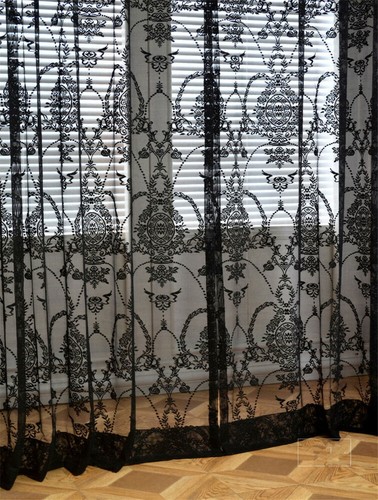 Princess Style European Floral Embroidered Lace Net Curtain for Bedroom 1 Panel - Picture 17 of 39