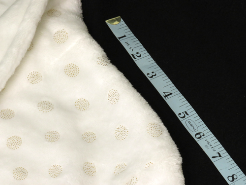 Martha Stewart Women's White w/ Gold Polka Dot Holiday Plush Bath Robe One Size - Picture 7 of 23