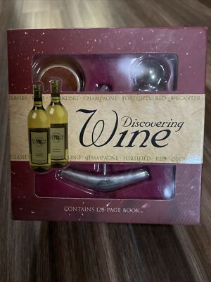 Discovering Wine /Accessories & 128 Page Book Gift Set for Wine Lovers