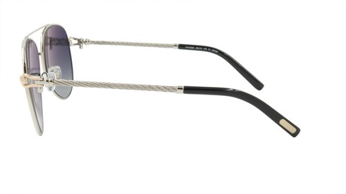 Gafas de sol Paul Vosheront chapadas en oro metal acetato polarizado Italia PV3438S C1 - Imagen 3 de 9