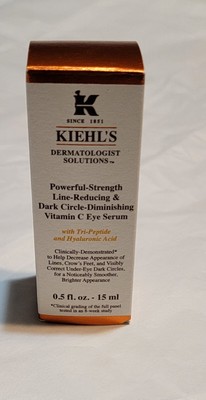 Kiehl s Powerful Strength Line-Reducing & Dark Circle Dim.Vit C Eye Serum 0.5 Oz