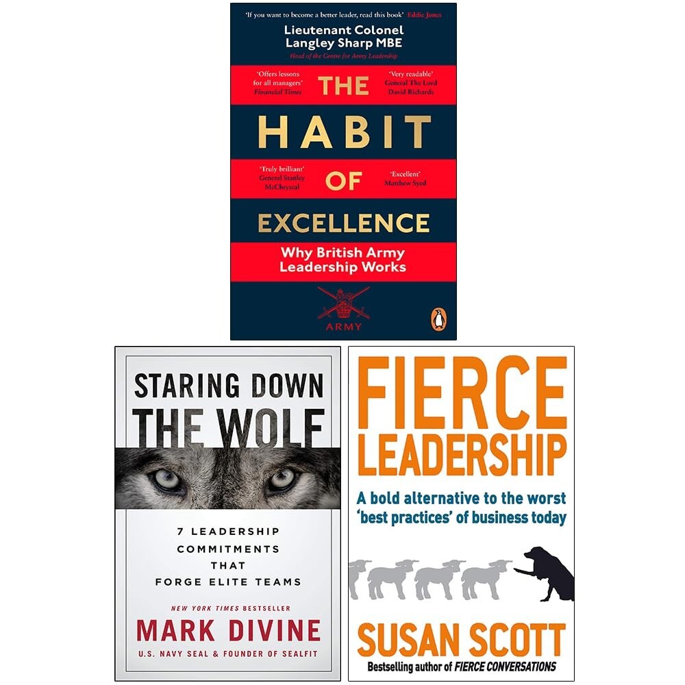 Habit of Excellence, Staring Down the Wolf, Fierce Leadership 3 Books Set NEW