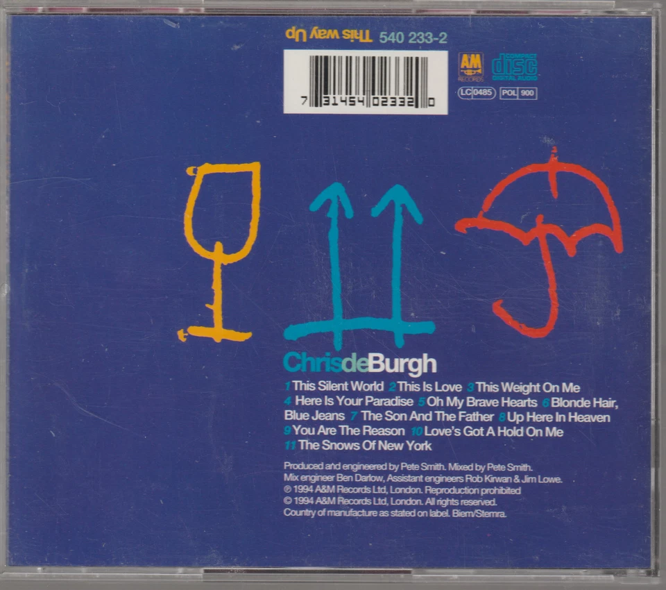 Chris De Burgh - This Way Up (11 Track CD Album) - Bild 2 von 2