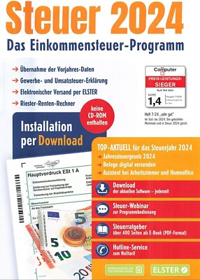 Aldi Steuer-Software 2024 für das Jahr 2024 Einkommensteuer NEU OVP CD Lieferung
