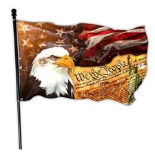 We The People 1776 Flag 4th of July Independence Day American Bald Eagle Flag