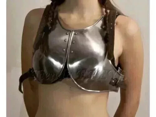 Costume medievale femminile corazza corazza cavaliere acciaio gotico corazza ... - Foto 2 di 4