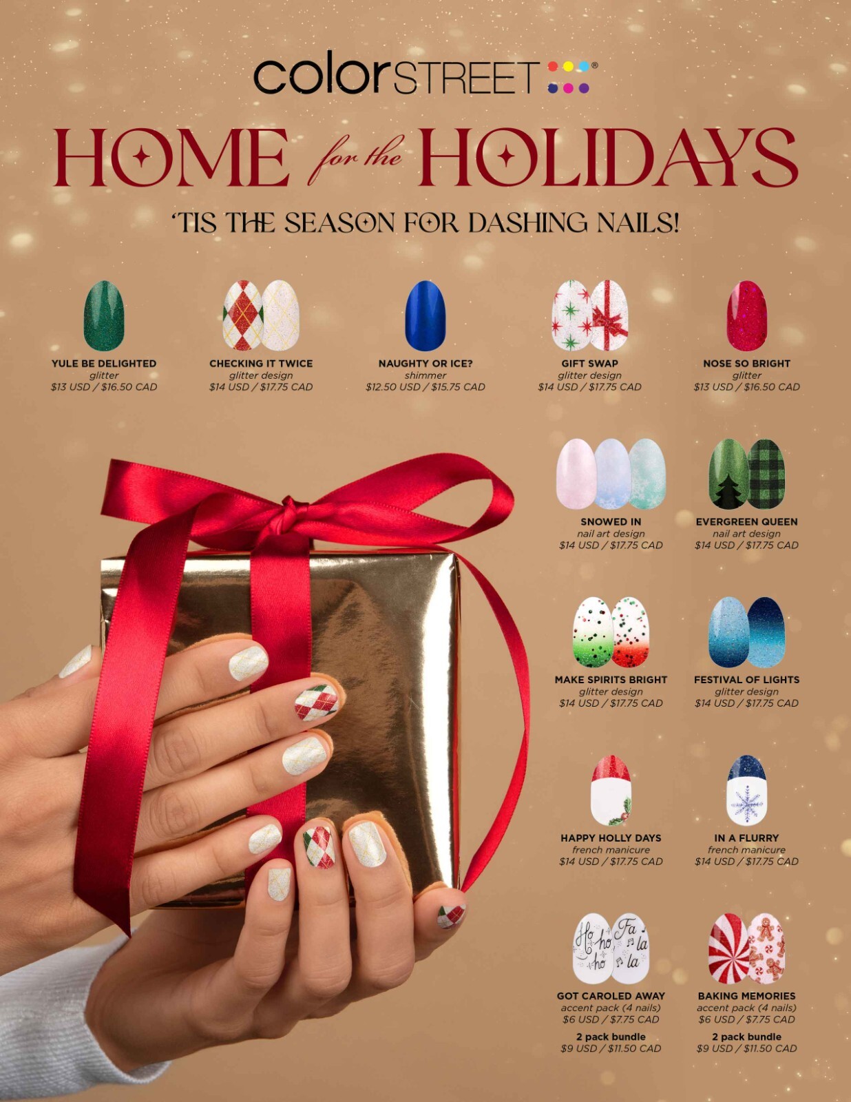 COLOR STREET NAIL POLISH STRIPS 🎄HOME FOR THE HOLIDAYS 2022 NEW LAUNCH  🚀🎅🏻 | eBay