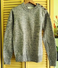 H M H  M Men  s 100 Cotton WHITE GRAY Sweater Sz M EXCELLENT, MINT