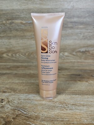 AVON Skin So Soft Satin Glow Daily Body Moisturizer Med Skin 8.4 fl oz 