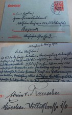 Bayr. Lieutenant General Edwin von RAUSCHER on the way (1852-1924) letter Munich 1921