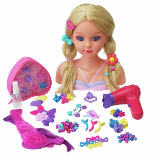 Chad Valley 100 Piece Styling Dolls Head The Clips And Coloured Hair Pieces  NEW 7426823493011 | eBay