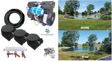Commercial Grade 300' Lake  Fishpond Aerator W/ 3 Diffusers 1 acre 4 cfm 3/4hp