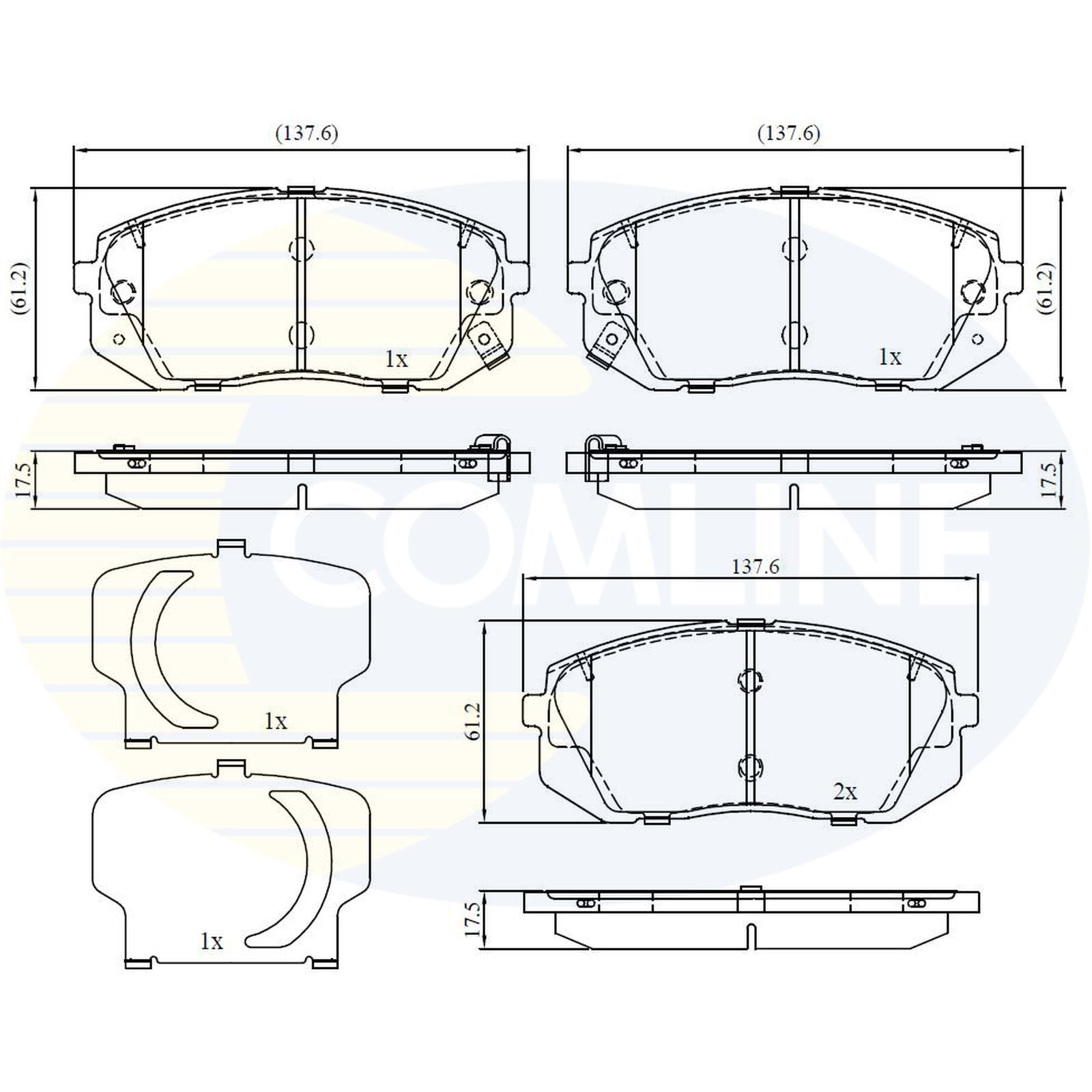 For Kia Niro ENIRO Genuine Comline Front Brake Disc Pads Set eBay