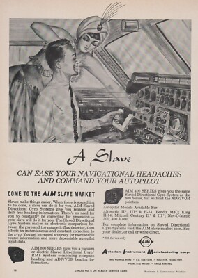 Aviation Magazine Print - AIM 400 Series Slaved Directional Gyro System (1969)