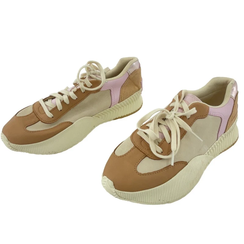 sorel lace up chunky leather athletic shoes
