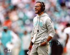 MIKE MCDANIEL SIGNED AUTOGRAPHED 8x10 PHOTO MIAMI DOLPHINS COACH BECKETT BAS