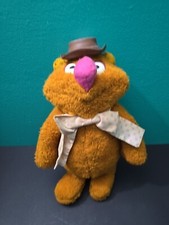 Vintage 1976 14" Fozzie Bear Plush Jim Henson Muppets Fisher Price Doll w/ Hat