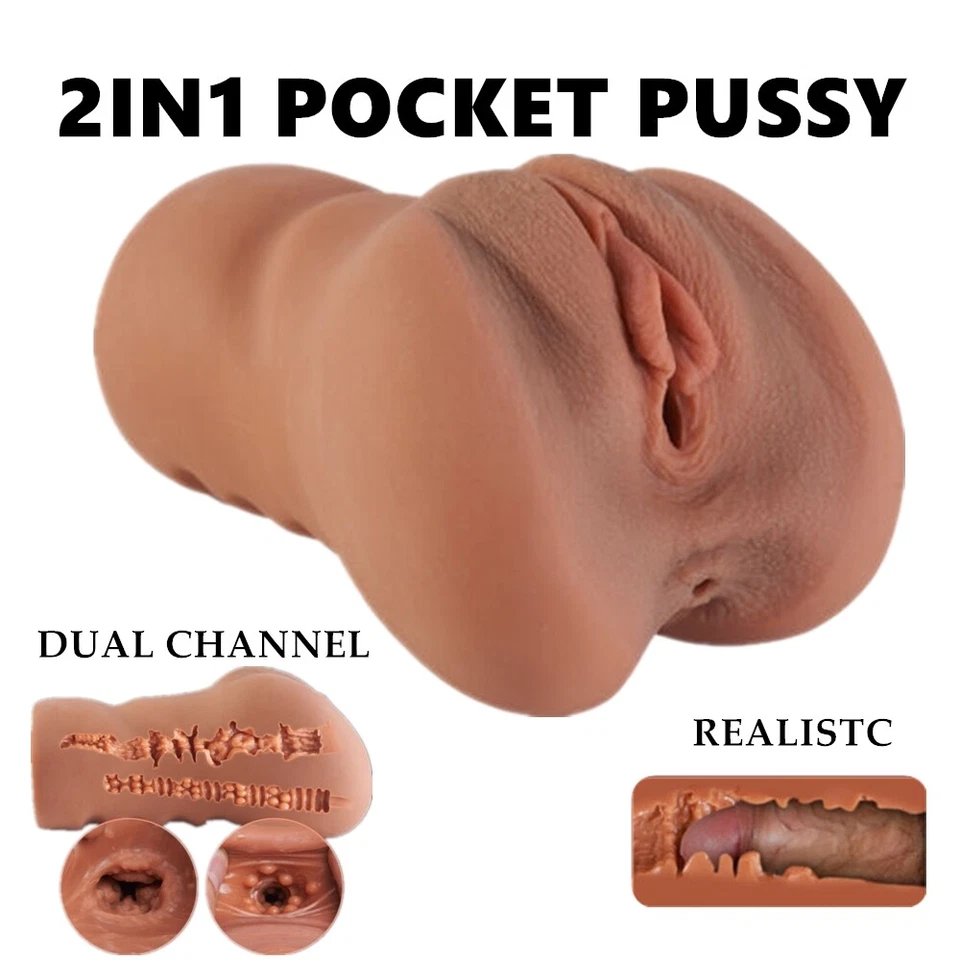 Male Masturbator Pocket Pussy Realistic Vagina Anal Ass Sex Toys for Men Adult - Image 4 of 4