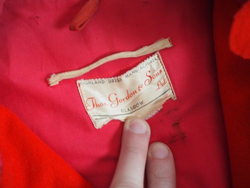 VTG ANTIQUE 1900s Thomas Gordon & Sons Red Highland Dress Scottish Jacket Coat S - Picture 10 of 15
