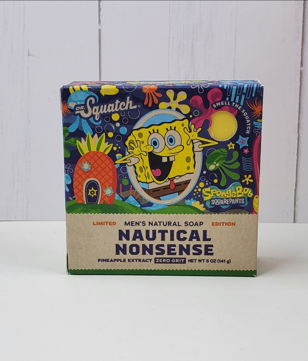 Dr. Squatch Ltd Ed Bar Soap SpongeBob Nautical Nonsense Natural