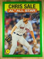 2021 Chris Sale 1986 Topps AL All Star MLB GREEN SP Card Boston Red Sox 86AS13
