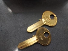Vintage Corbin Cabinet Lock Co. Pair of Key Blanks