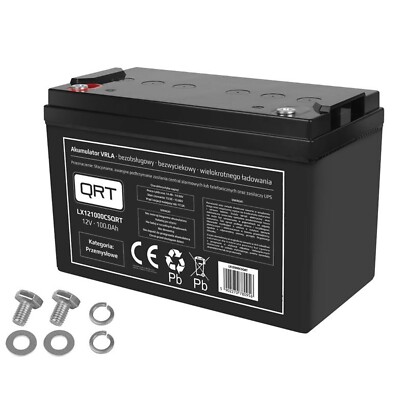 Gel Akku Wiederaufladbar 12V 100Ah Wartungsfrei und Leckagefrei LX121000 CSSB