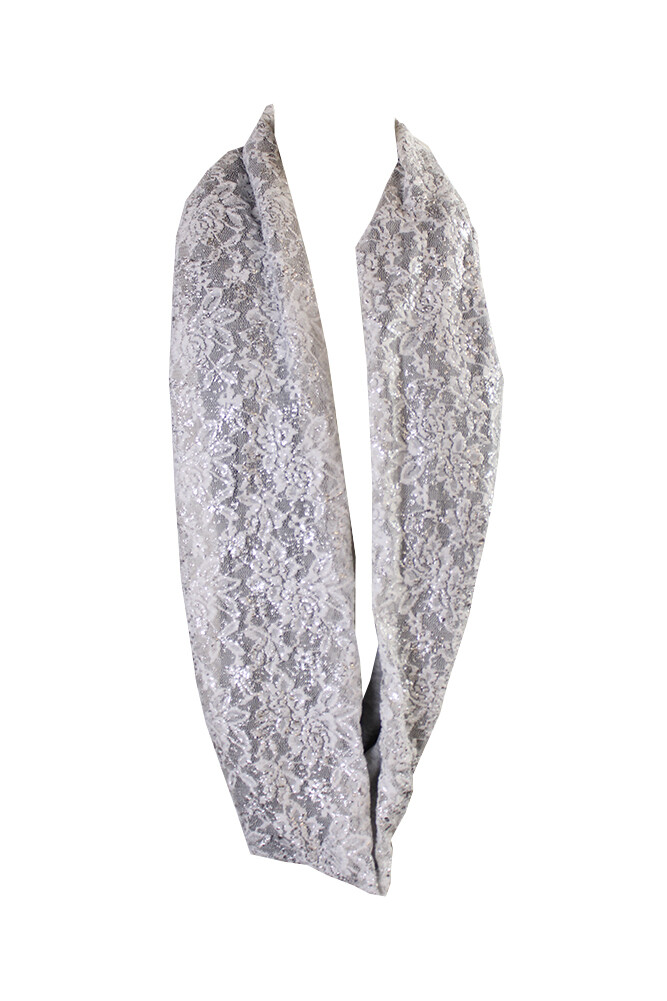 Коллекция Xiix Grey Foil-Print Lace Infinity Loop OS