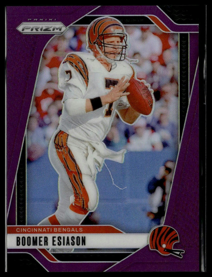 Boomer Esiason 2024 Panini Prizm Purple /125 Cincinnati Bengals #61