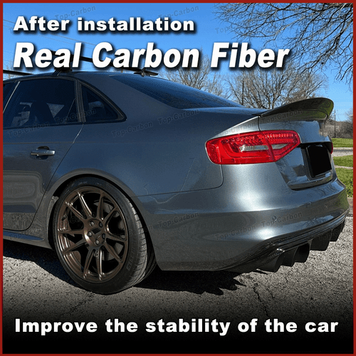 Passt für Audi S4 B8.5 13-16 Carbon Heckspoiler Abrisskante Flügel Spoiler Lippe - Picture 2 of 11